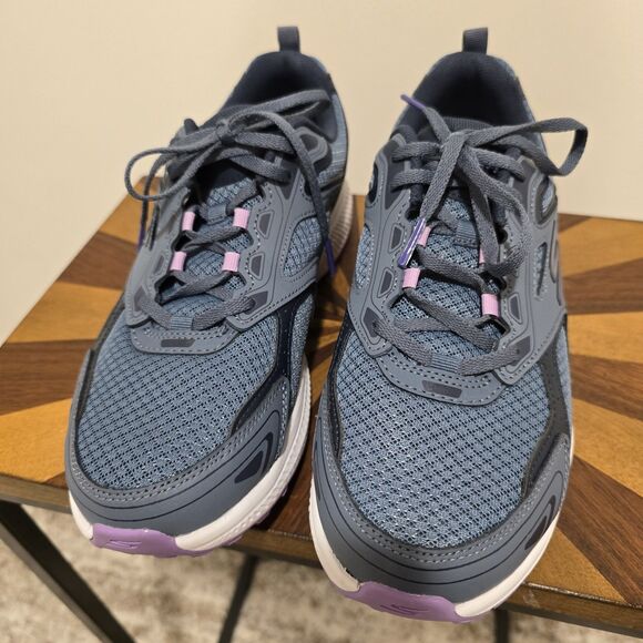 Size 10 W Skechers GO RUN Consistent Womens Athletic Shoes Blue Purple Air Cool - Picture 5 of 16